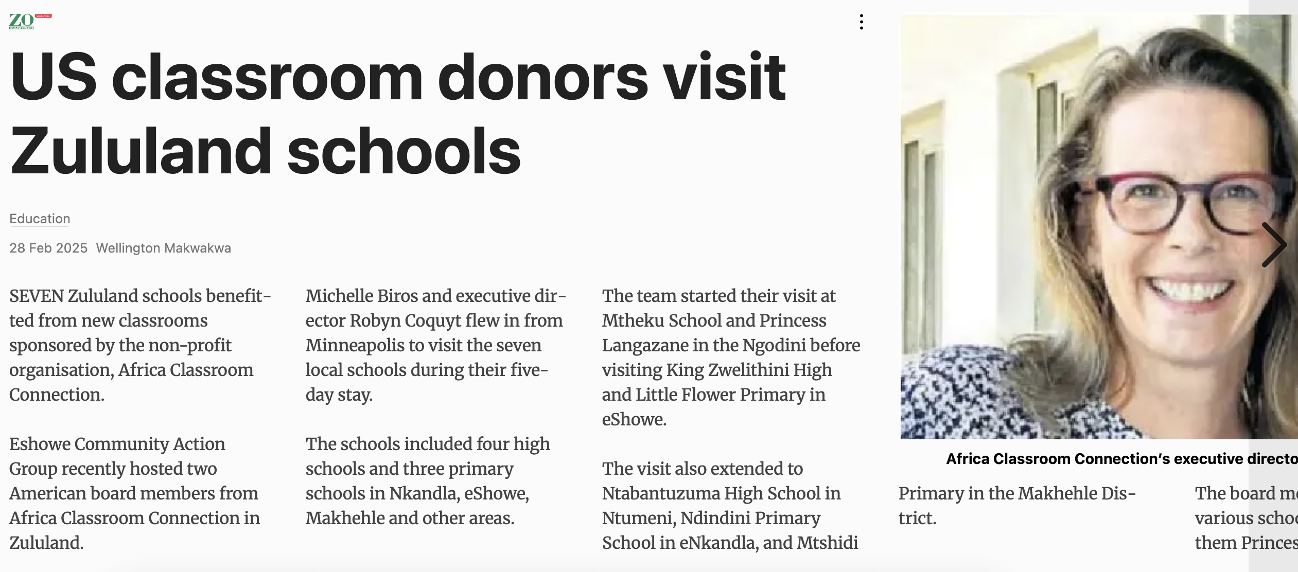 ZululandObserverNewspaperArticle